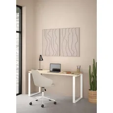 Bild von Schreibtisch »Sign Arbeitstisch, Sekretär, Bürotisch,«, Cleanes Design, Metallbeine, Breite 120 oder 150 cm, weiß
