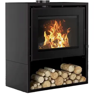 Sannover Holzofen Arclas 12 kW Holzscheite 60 cm - Schwarz - Keramik - Holzofen - Holz - Ofen