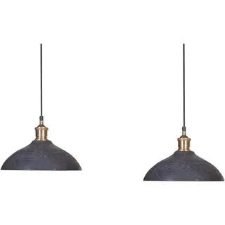 Beliani Hängeleuchte Schwarz