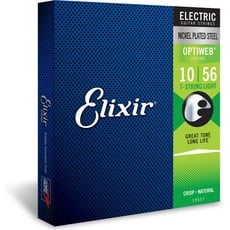 Elixir® Saiten 7-Saiter E-Gitarrensaiten mit OPTIWEB® Beschichtung, Light (.010-.056)