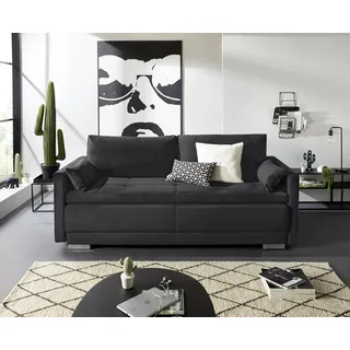 OTTO home Schlafsofa Mikrofaser 2-Sitzer Schwarz