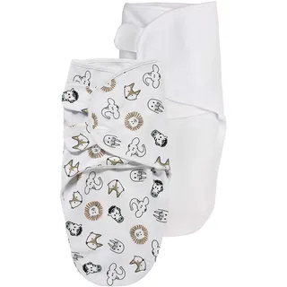 Meyco Baby Pucksack Animal Weiß 0-3 Monate