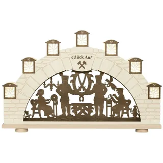 LED Schwibbogen XL 7 flg. Erzgebirge BxHxT 112x71x10cm NEU Lichterbogen Riesig