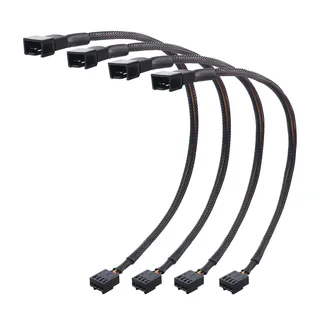Cable Matters 4er-Pack PWM 4-poliges Lüfter-Ext. Kabel – 30 cm (PC-kompatibel)