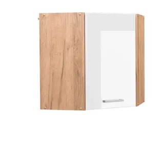 Vicco Eckhängeschrank R-Line 57 x 60 x 34,1 cm Weiß Hochglanz