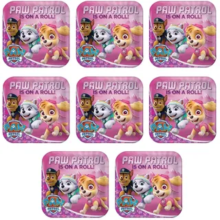 amscan Paw Patrol pink 8 grosse Teller