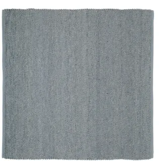 Linea Natura Handwebteppich , Blau, Grau , Textil , meliert , quadratisch , 200x200 cm , für Fußbodenheizung geeignet , Teppiche und Böden, Teppiche, Schafwollteppiche