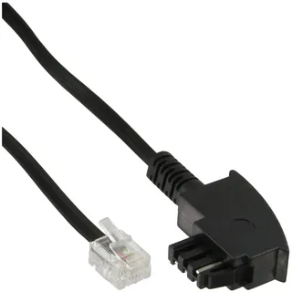 InLine TAE-F Kabel, 6polig/4adrig, für Import, TAE-F Stecker an RJ11 Stecker, 1
