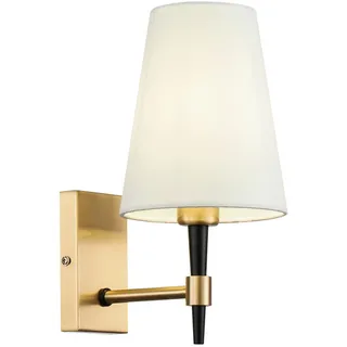 Maytoni Wandleuchte , Messingfarben , Metall, Textil , Vintage , zylindrisch , 14x28x19 cm , RoHS, Ce , Lampen & Leuchten, Innenbeleuchtung, Spots & Strahler, Wandstrahler