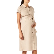 Noppies Maternity Damen Dress Nursing Short Sleeve Koloa Kleid, Humus-P908, L