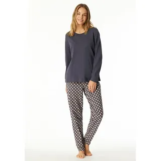 SCHIESSER Damen Schlafanzug lang mit Bündchen Baumwolle - Nightwear