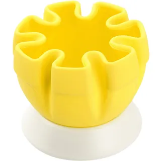 Fackelmann Zitronenpresse mit Halter aus Silikon Gelb/Weiß