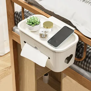 AYGCI Bett Organizer Zum Einhängen, Hängebett Organizer Aufbewahrungskorb Nachttisch Caddy Tasche Bettablage für Zuhause, Büro, Schule, Wohnheim, Zimmer, Etagenbett