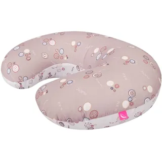 Mother hood Stillkissen ergonomisch, Öko-Tex Standard 100, rosa Knöpfe