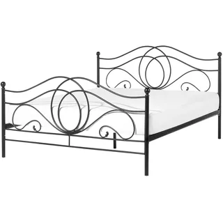 Beliani Metallbett Schwarz