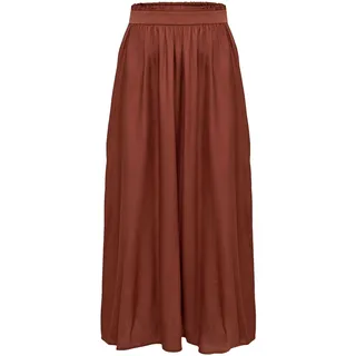 ONLY NOS Damen Onlvenedig Paperbag Long Skirt WVN Noos Rock, Rot (Henna), XL
