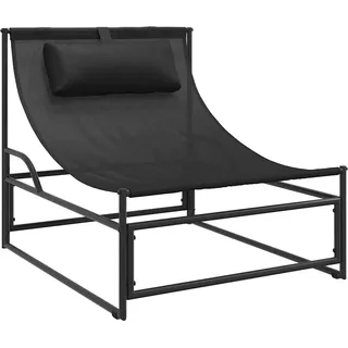 vidaXL Gartenliege Anthrazit 87x74x73 cm Stahl und Textilene - Grau