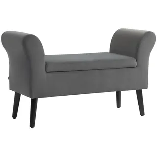 Homcom Truhenbank mit Armlehnen Sitzhöhe 46 cm , Kunststoff , 41x65x111.5 cm , Esszimmer, Bänke, Sitzbänke