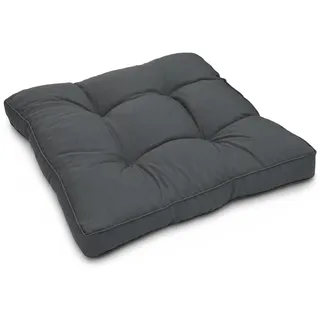 Beautissu Lounge Kissen Outdoor Grau XLuna, 40x40cm - Grau, Dunkelgrau