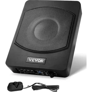 Vevor Untersitz Auto Subwoofer 240 W 254 mm schlanker Auto Subwoofer unter dem Sitz Subsystem mit eingebautem Verstärker, Hoch-/Niedrigpegel-Eingang und Lautstärkeregler für SUVs Lkws