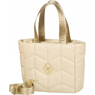 Laura Biaggi Gesteppte Damen Shoppertasche A4 Mit Schultergurt, Beige - Beige