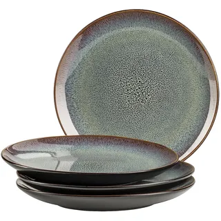 Mäser Dessertteller-Set Steinzeug Teona, Blau, Braun, Grün, Schwarz