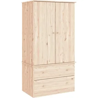 vidaXL Kleiderschrank ALTA 90x55x170 cm Massivholz Kiefer - Braun
