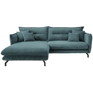 Livetastic Ecksofa , Petrol , Textil , Füllung: Schaumstoff,Schaumstoff , L-Form , 255x180 cm , Made in Europe , Rücken echt, Armteil links, Armteil rechts , Wohnzimmer, Sofas & Couches, Wohnlandschaften, Ecksofas