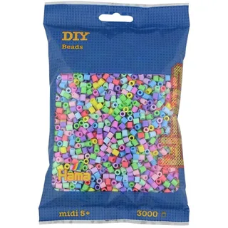 Hama Bügelperlen Midi Pastell Mix 3000 Perlen