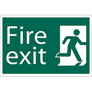 Draper 72449 Sicherheitsschild "Fire Exit Right"
