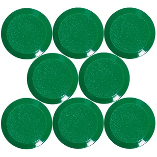 MAUL Facetterand Magnete (8 Stück) MAULpro Ø 15mm | mini Magnete aus Kunststoff | starke Magnete für Whiteboard und Magnettafel | ideal für Büro, Homeoffice und Werkstatt | Grün