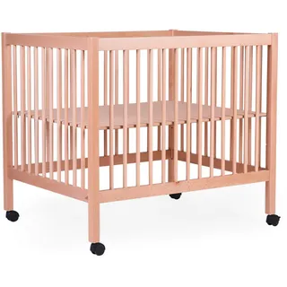 Childhome Laufgitter , Naturfarben , Holz , Buche , teilmassiv , 78x98x82 cm , EN 71, Made in Europe , höhenverstellbar , Baby & Kindermöbel, Babyzimmer, Laufgitter