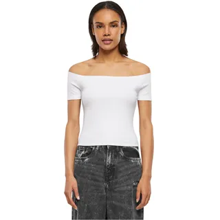 Urban Classics Damen T-Shirt Ladies Organic Off Shoulder Rib Tee, Schulterfreies T-Shirt für Frauen, Bio-Baumwolle, erhältlich in vielen Farben, Größen XS-5XL