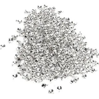 300pcs kleine Glocken Eisenmaterial Silber Mini Anhänger Schmuckhandwerk Accessoires 6mm
