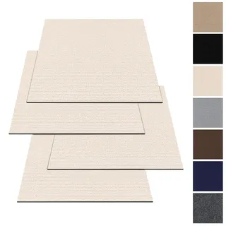 Teppichfliesen 50x50cm Teppichfliesen Selbstklebend - 10 Stück Set - 2.5m2 - Teppichboden, Teppich Fliesen mit Rückendeckung, Strapazierfähiger Teppich Bodenbelag für Wohnung,Büro,Gewerbe, Beige