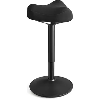 SONGMICS Stehhocker um 360° neigbar, großer Sockel, Anti-Rutsch, schwarz - Schwarz