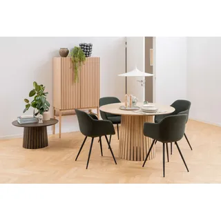 Actona Christo Ø 120 cm Eichenfurnier weiß