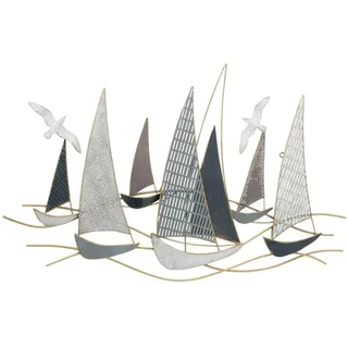 Boltze Wandobjekt Wandbild Boote Segelboote Eisen B 109 cm H 69 cm