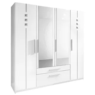 Priess Kleiderschrank 1-bis 5-türig 185 x 193 x 54 cm Weiß