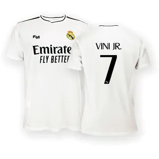 Air Val International Real Madrid Home Trikot Saison 24/25, Vini Jr., XL, Replik Shirt Mit Offizieller Lizenz