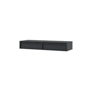 Selsey Schminktisch Makeup Tisch Frisiertisch Kosmetiktisch 110 cm Mit 2 Schubladen Schwarz Evo