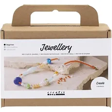 Creativ Company DIY Sets Beads Mini Kreativ Set Schmuck, Sort. Farben, Markante Halskette, Kreativ Box
