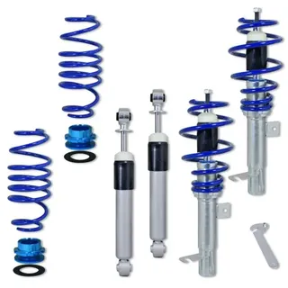 BlueLine Gewindefahrwerk passend für Ford Fiesta JH und JD 1.25, 1.3, 1.4, 1.6, 1.4TDCi, 1.6TDCi, Baujahr 11.2001 - 2008 und Ford Fiesta ST 2.0 Baujahr 11.2004 - 2008