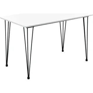 Esstisch "Hairpin" [120x70cm] Küchentisch Esszimmertisch Tisch Weiß [en.casa] - Weiß