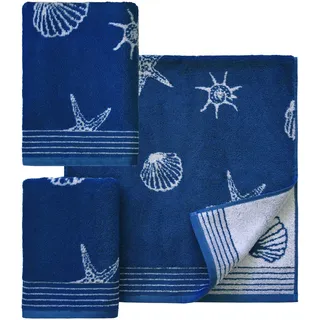 Dyckhoff Seashell Handtuchset 3-tlg. blau