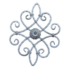 UHRIG Schmiedeeisen Ornament Eisen geschmiedet, z.B. als Element für Fenstergitter, Geländer, Zaun, Tor uvm.