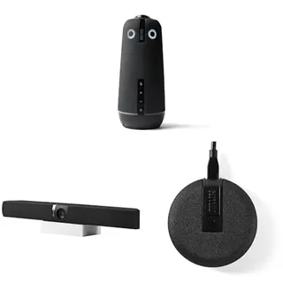 Owl Labs Owl Meeting Owl 4+ und Owl Bar Bundle – Intelligentes 360-Grad-4K-Videokonferenz-Bundle mit mehreren Kam, Konferenzgerät