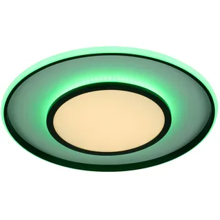 JUST LIGHT Deckenleuchte »ARENDA« LED-Board 1 Stk. warmweiß - kaltweiß CCT - über Fernbedienung, RGB, dimmbar über Fernbedienung, schwarz