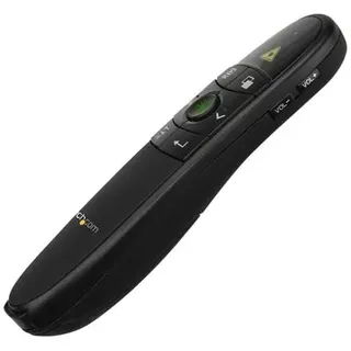 StarTech.com Wireless Presentation Remote w/ Green Laser Pointer - 90' presentation remote control - black