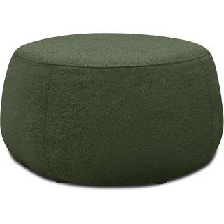 DOMO collection Hocker DOMO COLLECTION "800012", grün, B:75cm H:42cm T:75cm, 100% Polyester, Hocker, Polsterhocker Pouf, Hocker rund gepolstert